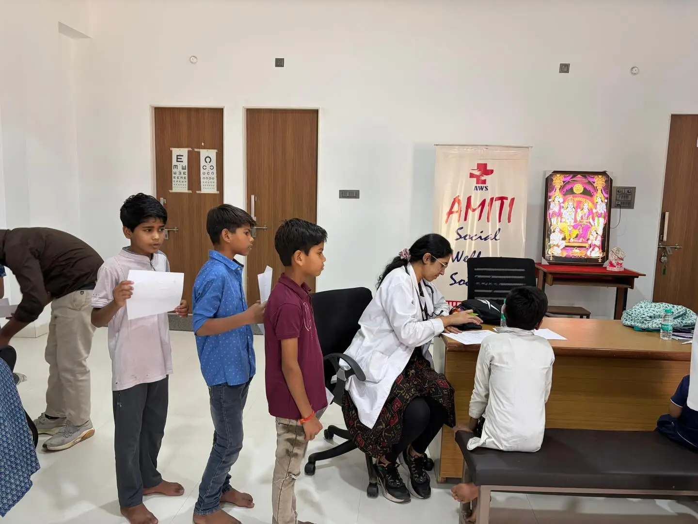 Volunteers in action